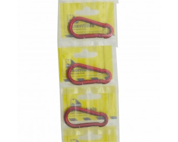 Clip Strip of 6mm Red Anodised Carbine Hooks
